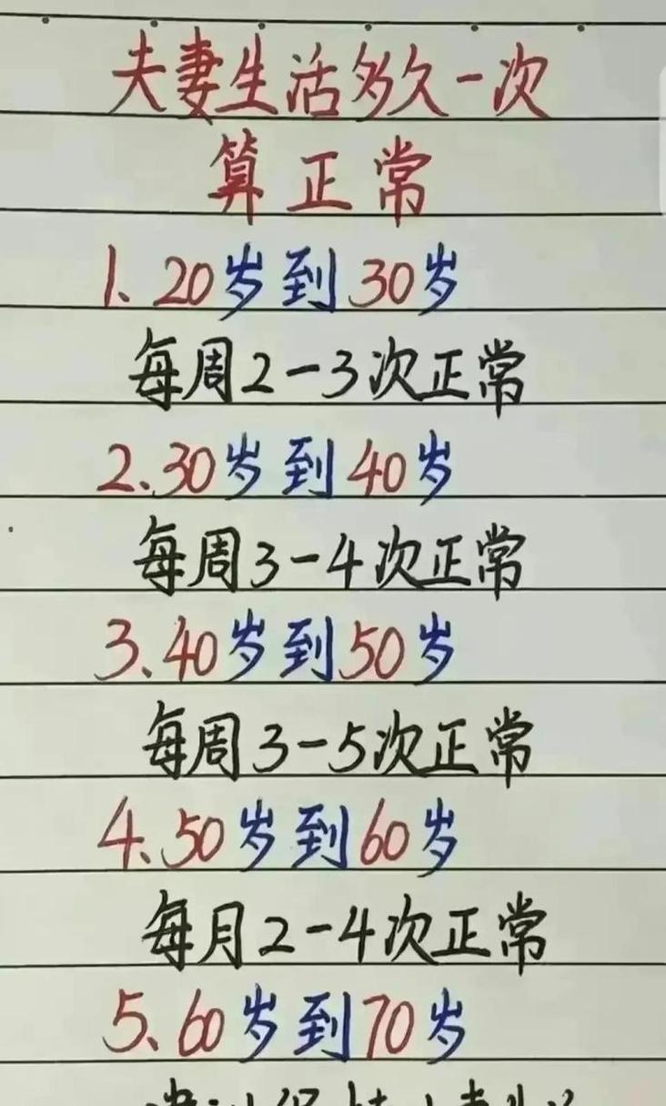 女人多久要一次夫妻生活呢